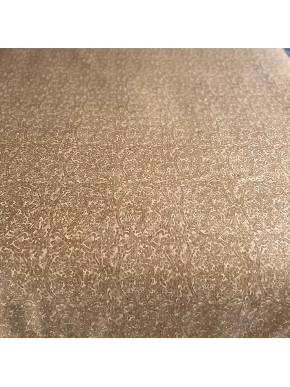 Ralph Lauren ROSSELLINI Medallion Floral QUEEN Duvet Cover Camel Brown Textured